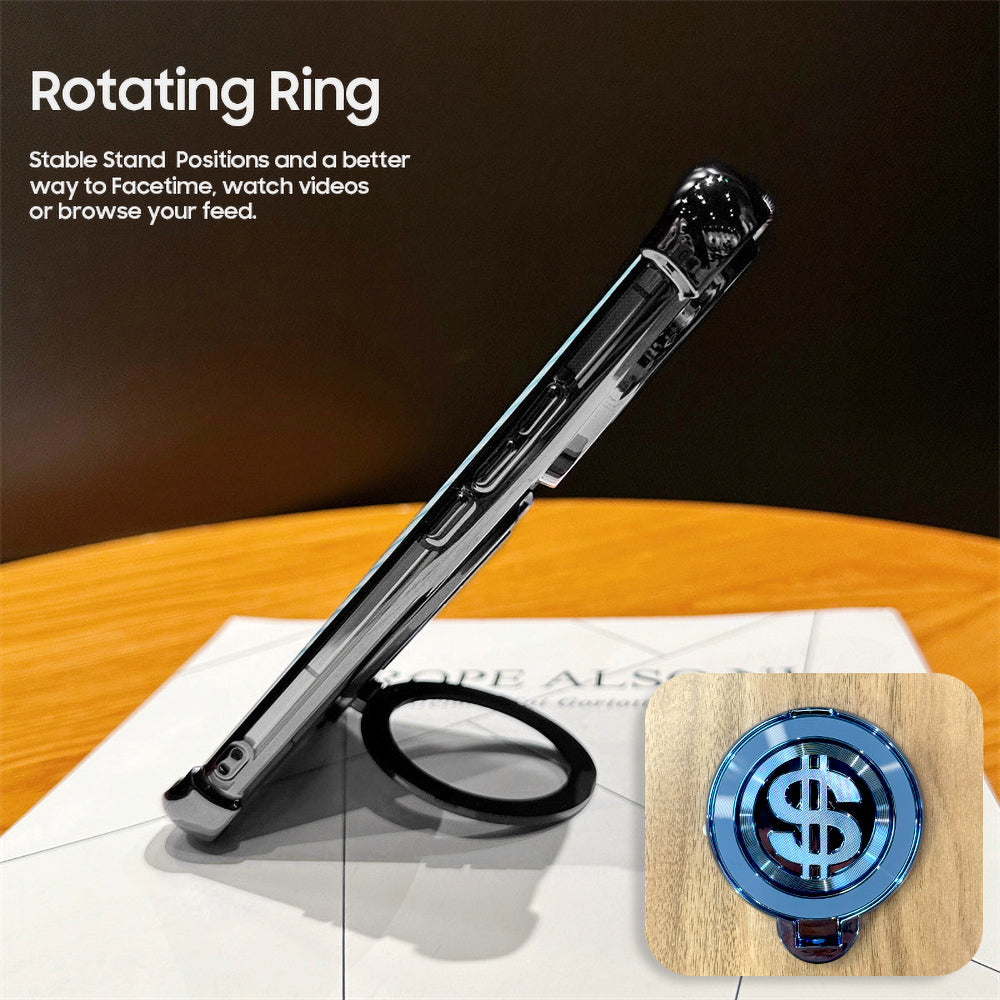 Rotating ring stand with a dollar piece