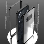 Nothing Phone 2a 5G Aluminium Metal Bumper Shield Transparent Back Case