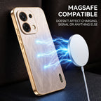 Oppo F31 5G Premium Electroplated Frame Gold Thread Pattern Soft Case
