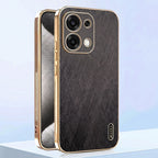 Oppo F31 5G Premium Electroplated Frame Gold Thread Pattern Soft Case