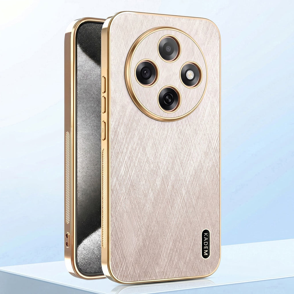 Oppo F31 Pro 5G Premium Electroplated Frame Gold Thread Pattern Soft Case