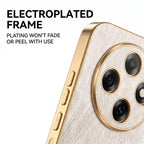 Oppo F31 Pro 5G Premium Electroplated Frame Gold Thread Pattern Soft Case