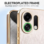 Oppo K13 Turbo 5G Premium Electroplated Frame Gold Thread Pattern Soft Case