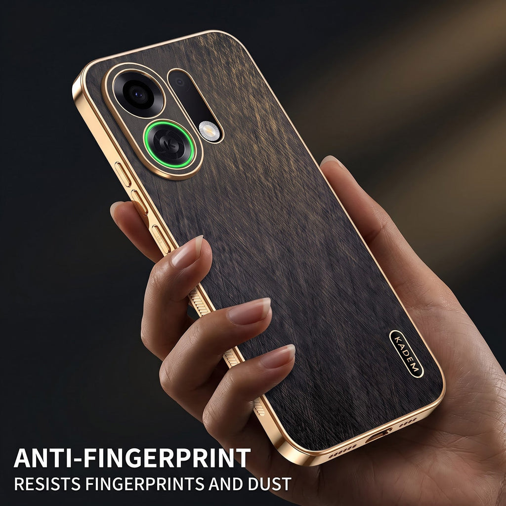 Oppo K13 Turbo 5G Premium Electroplated Frame Gold Thread Pattern Soft Case