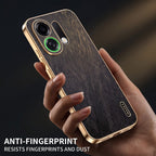 Oppo K13 Turbo 5G Premium Electroplated Frame Gold Thread Pattern Soft Case
