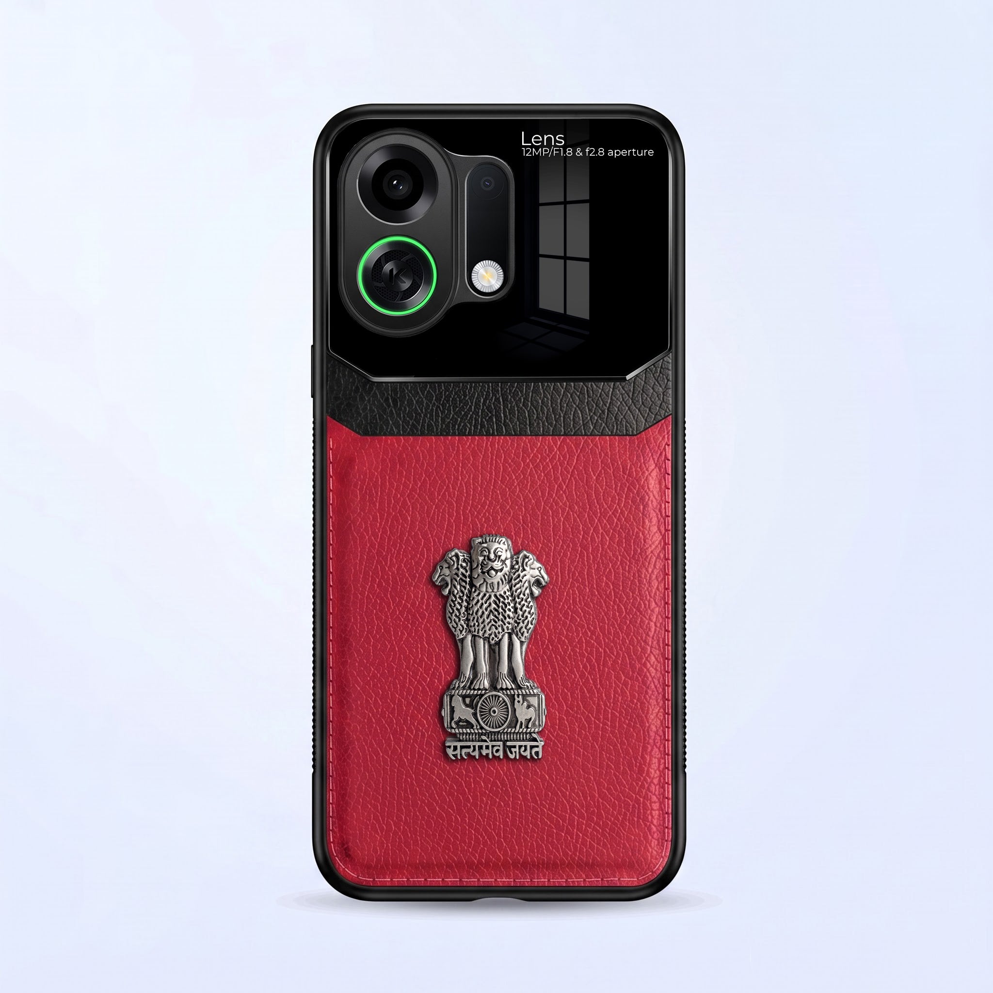Oppo K13 Turbo 5G Satyamev Jayate 3D Metal Leather Back Case