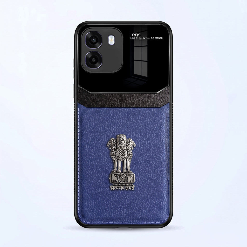 Oppo K14 5G Satyamev Jayate 3D Metal Leather Back Case