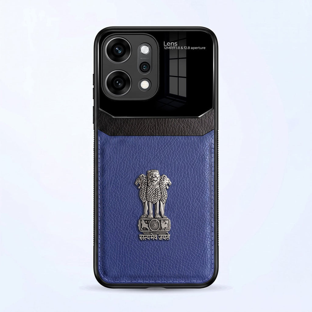 Oppo Reno 14 Pro 5G Satyamev Jayate 3D Metal Leather Back Case