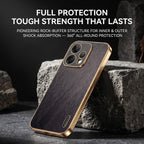 Oppo Reno 15 5G Premium Electroplated Frame Gold Thread Pattern Soft Case