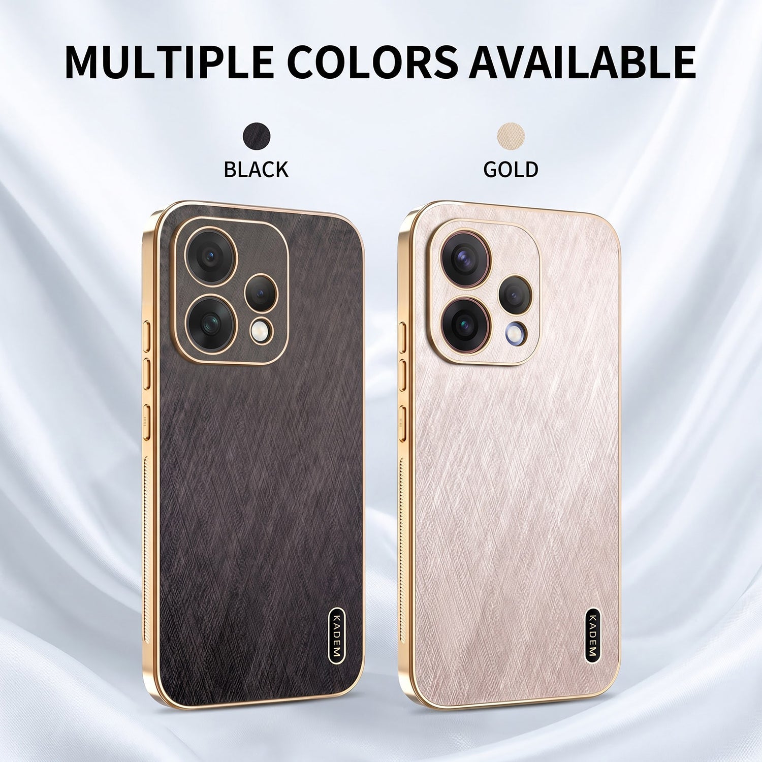 Oppo Reno 15 5G Premium Electroplated Frame Gold Thread Pattern Soft Case