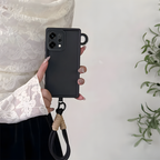 Oppo Reno 14 5G Luxury Silicone Matte Case with Wrist Strap