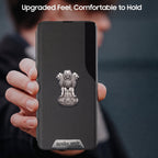 Redmi Note 13 Pro+ 5G Metal Satyamev Jayate 2-in-1 Emblem Half-Window Leather Flip Case