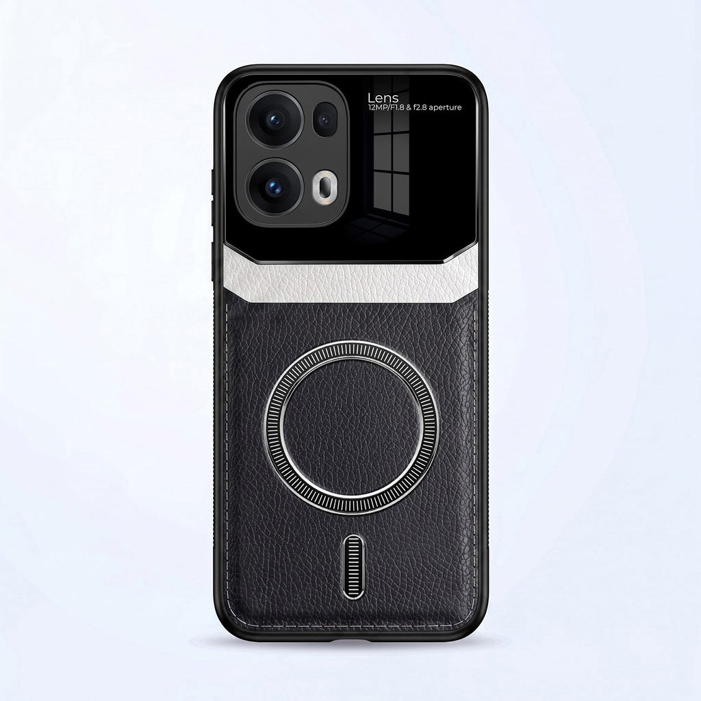 Oppo Reno 13 Pro 5G Premium Magsafe Magnetic Leather Lens Protective Case