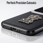 Oppo Reno 13 5G Satyamev Jayate 3D Metal Leather Back Case