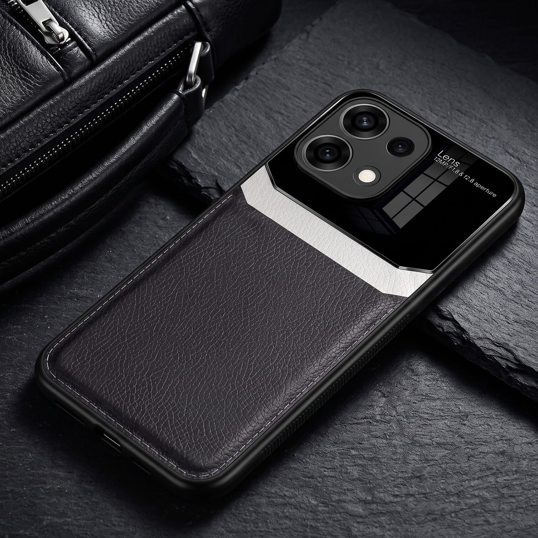 Oppo Reno16c 5G Premium Leather Lens Protective Case