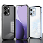 Oppo Reno 14 Pro 5G Aluminium Metal Bumper Shield Transparent Back Case
