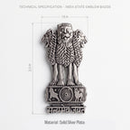 Vivo Y27 5G Compatible Satyamev Jayate 3D Metal Emblem Sticker
