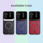 Samsung Galaxy A57 5G Premium Magsafe Magnetic Leather Lens Protective Case