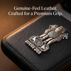 Galaxy A56 5G Satyamev Jayate 3D Metal Leather Back Case