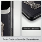 Galaxy A36 5G Satyamev Jayate 3D Metal Leather Back Case