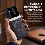 Samsung Galaxy A57 5G Premium Magsafe Magnetic Leather Lens Protective Case
