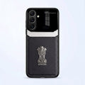 Samsung Galaxy A37 5G Satyamev Jayate 3D Metal Leather Back Case