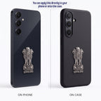 Samsung Galaxy A35 5G Compatible Satyamev Jayate 3D Metal Emblem Sticker
