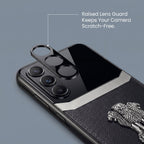 Galaxy A36 5G Satyamev Jayate 3D Metal Leather Back Case