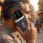 Samsung Galaxy A57 5G Satyamev Jayate 3D Metal Leather Back Case