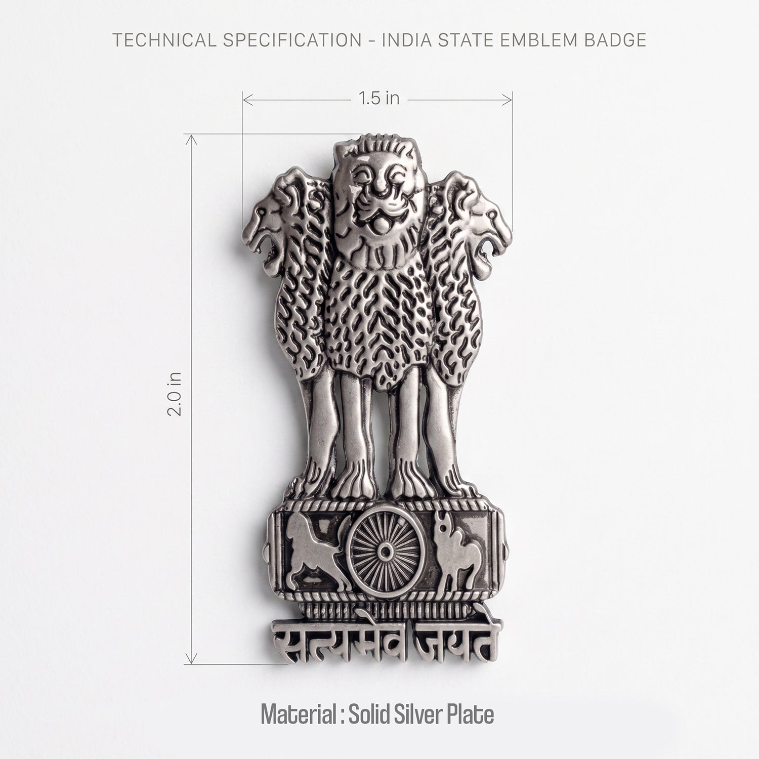 Samsung Galaxy A37 5G Satyamev Jayate 3D Metal Leather Back Case