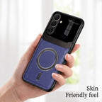 Samsung Galaxy A37 5G Premium Magsafe Magnetic Leather Lens Protective Case