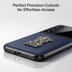 Galaxy A56 5G Satyamev Jayate 3D Metal Leather Back Case