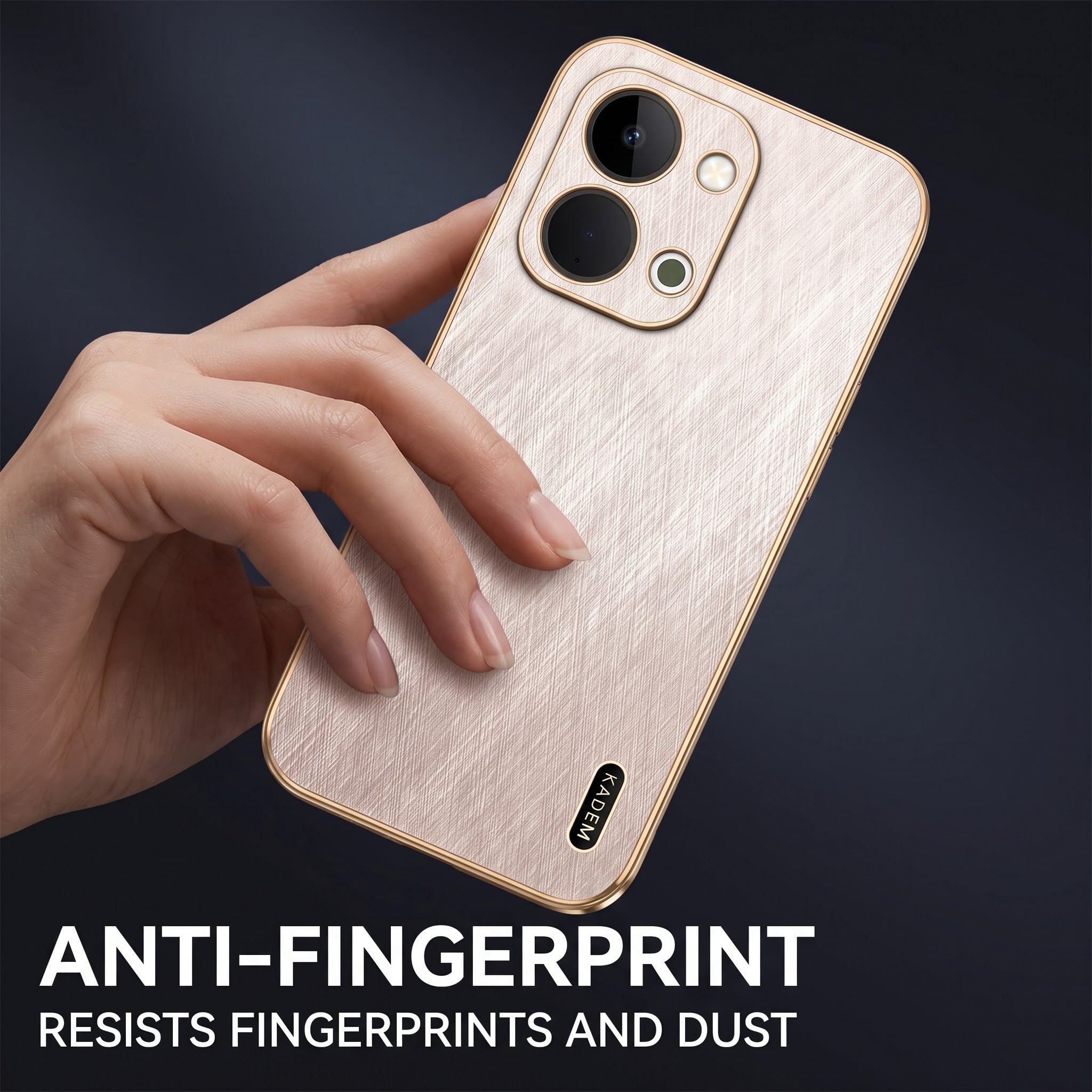 Vivo T5X 5G Premium Electroplated Frame Gold Thread Pattern Soft Case