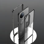Vivo V50 5G Aluminium Metal Bumper Shield Transparent Back Case