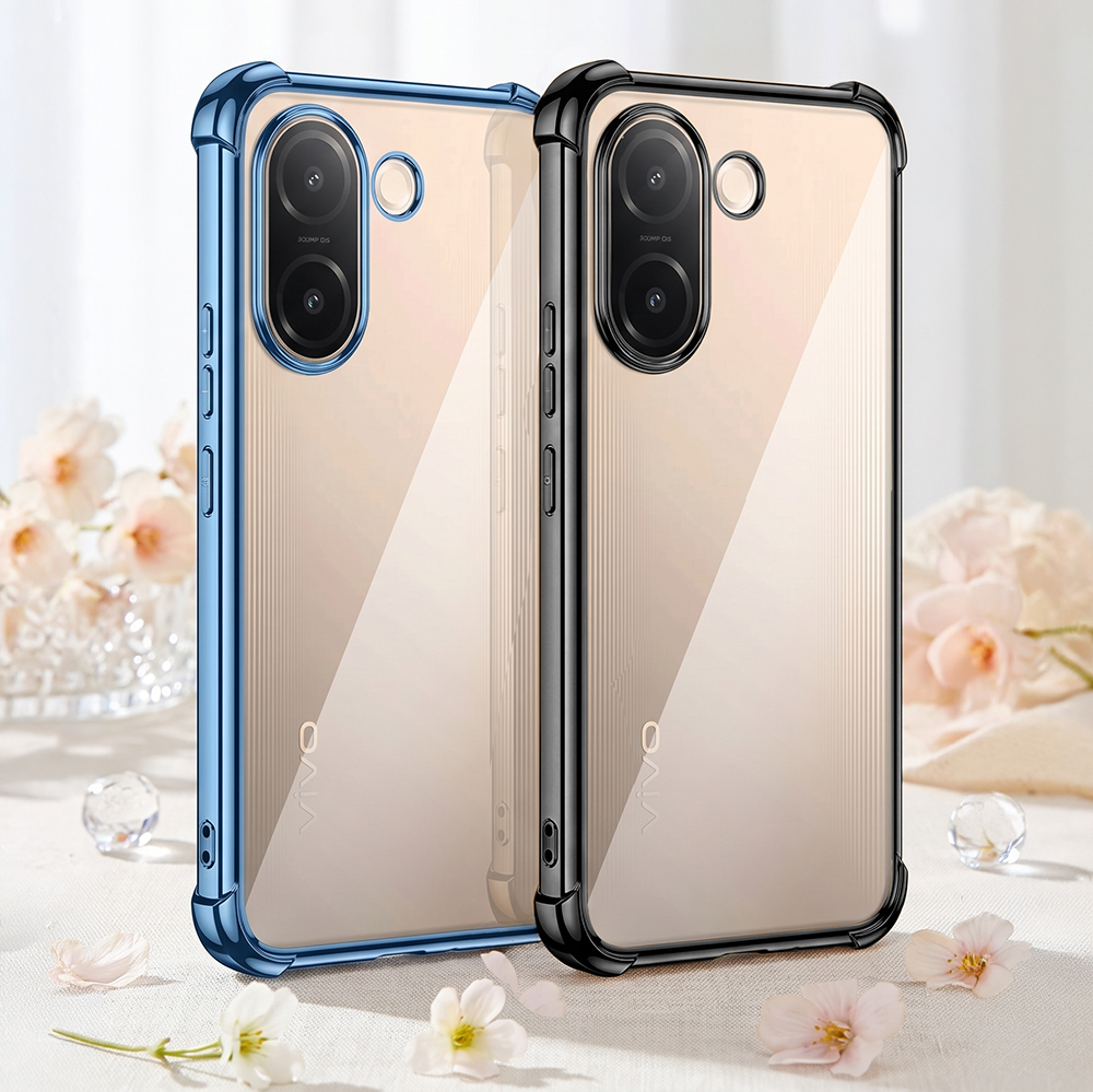 Vivo V60E 5G Anti-Yellow Electroplating Transparent Airbags Case