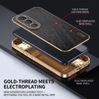 Vivo V70 FE 5G Premium Electroplated Frame Gold Thread Pattern Soft Case