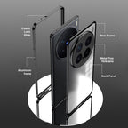 Vivo X200 Pro 5G Aluminium Metal Bumper Shield Transparent Back Case