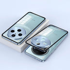 Vivo X300 5G Aluminium Metal Bumper Shield Transparent Back Case