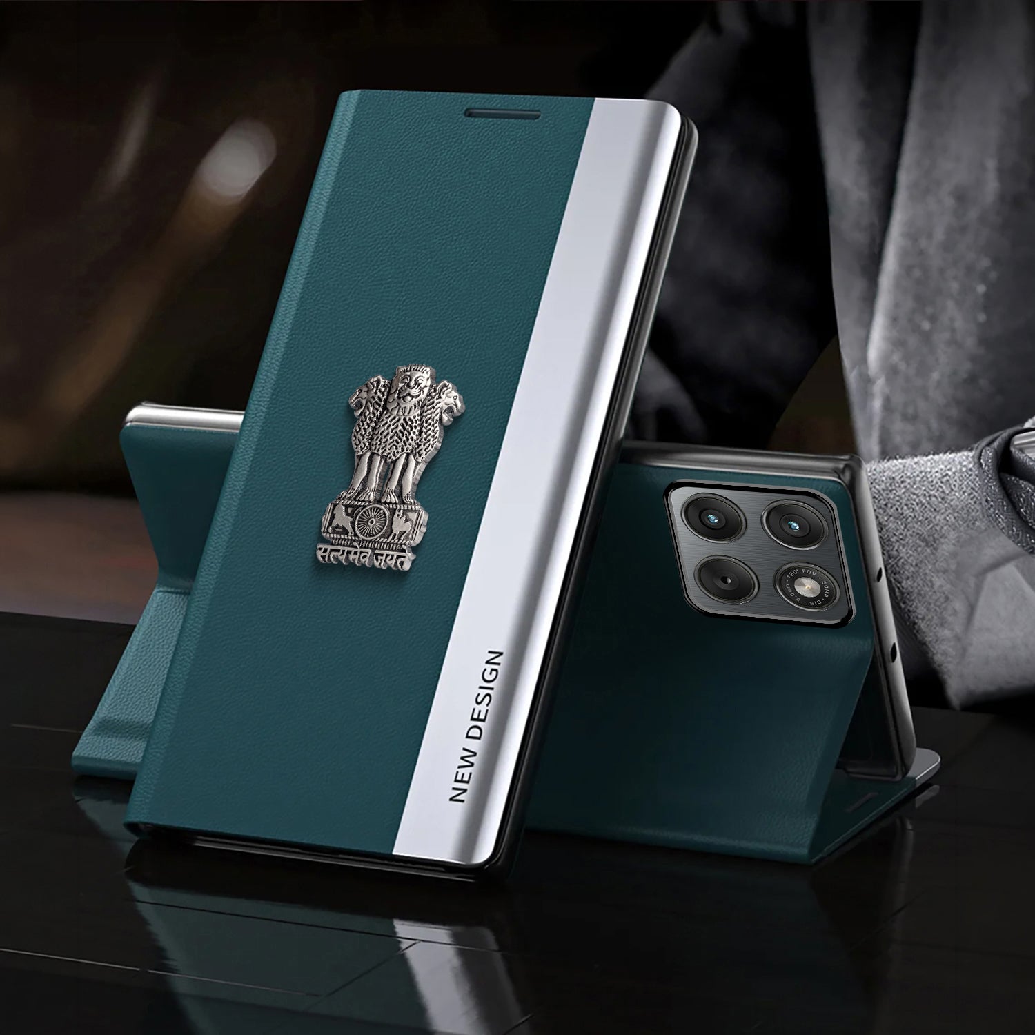 Motorola Edge 60 Pro 5G Satyamev Jayate Flip Leather Case
