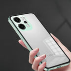 Oppo Reno 14 Pro 5G Aluminium Metal Bumper Shield Transparent Back Case