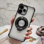Oppo Reno 15 5G Original Luxury Magnifier Ring Stand Shockproof Airbags Corner Case