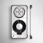 Realme 13 Pro+ 5G Phone case with camera lens protector and 'Kathy Tech' branding on a light gray background