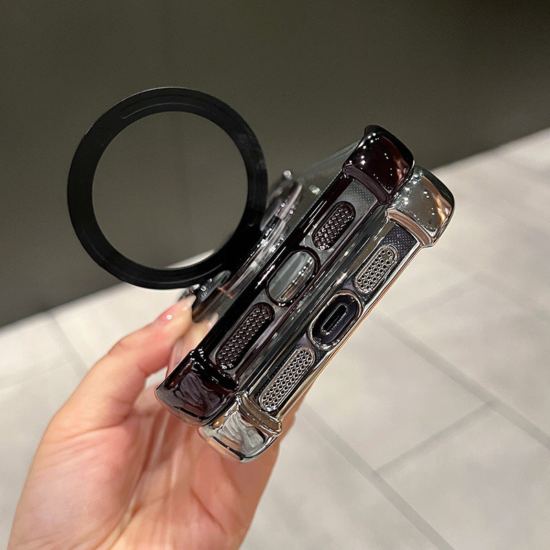 Samsung Galaxy A15 5G Luxury Four Corner Invincible Bracket Ring Stand Case